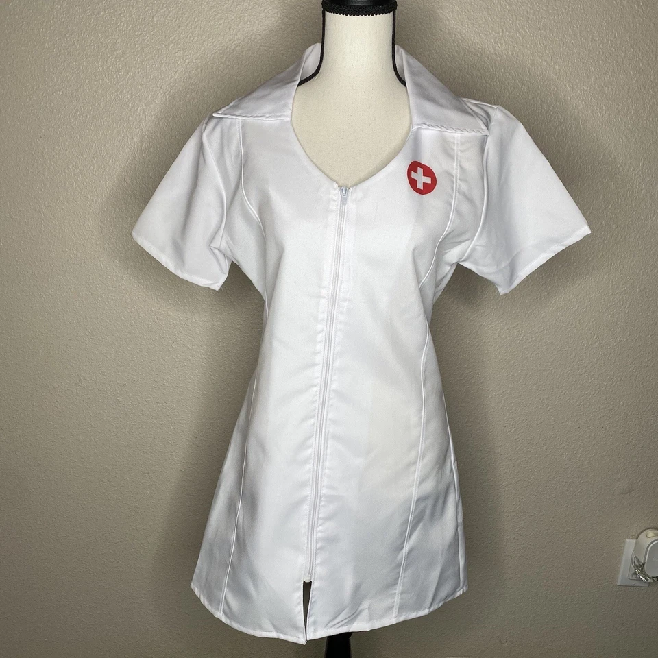 Sexy Vestido de Enfermera Underwraps Hot Flash Adulto Mujer Talla Mediana Disfraz de Halloween Foto 2 de 4