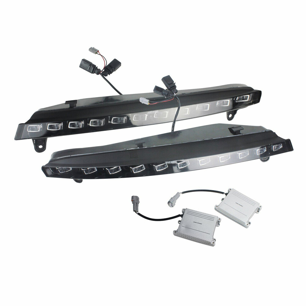 For Audi Q7 2007-2009 22 LED Daytime Running DRL Fog Turn Signal Light Lamps