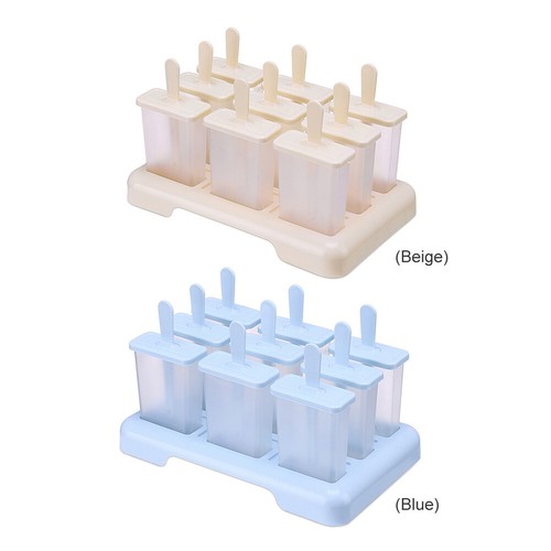 9 Cell Kitchen Ice Cream Cube Mold Reusable Popsicle Maker DIY Tools Lolly Mould - Picture 2 of 15