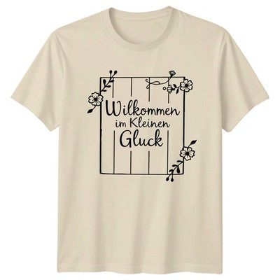 Willkommen Im Kleinen Gluck T-Shirt Cottagecore Deutsch Geschenk für Sie und Ihn