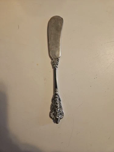 Wallace Rose Point Silver Butter Spread Knife Silversmiths