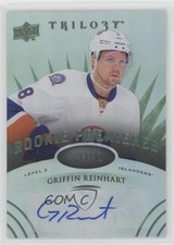 2014 Upper Deck Trilogy Radiant Green 23/99 Griffin Reinhart Rookie Auto RC 0a4