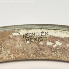 Silver Tone Mexico Turquoise & Malachite Inlay Bangle Bracelet 12.1g — photo 3