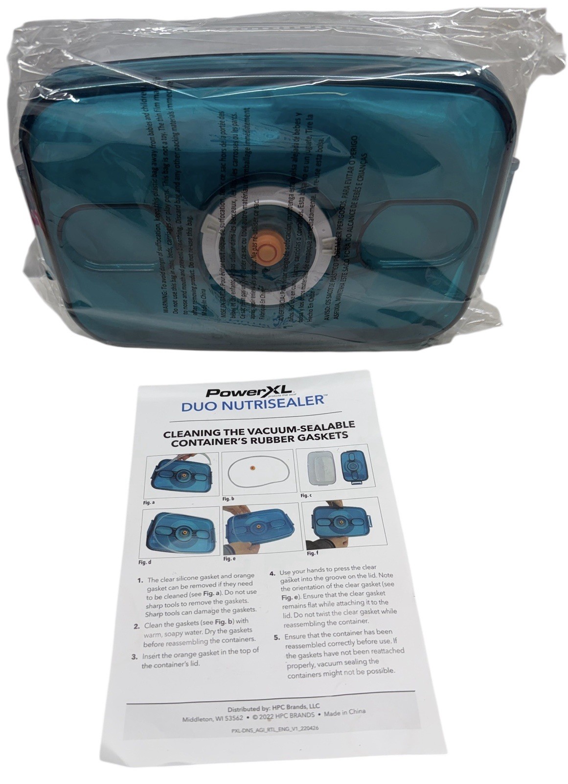 PowerXL Duo Nutrisealer Large & Small Containers w/ Vacuum Lid Sealers