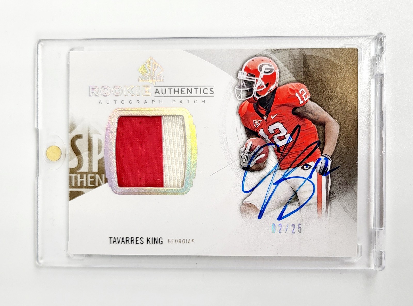 2013 SP Authentic Tavarres King Georgia Bulldogs RPA Patch Auto #/25 MINT RC