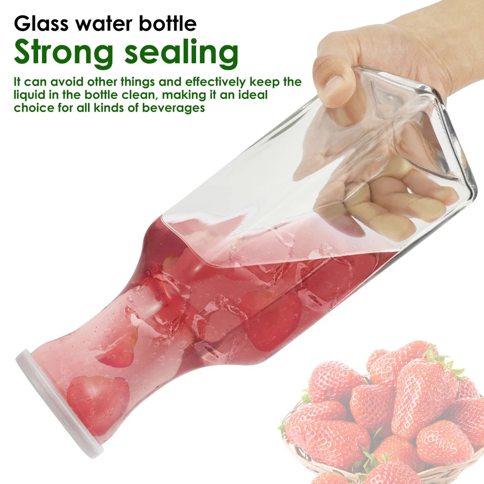 Beverage Serveware Carafe Solid Clear Glass Pitcher Square Glass Carafe Farhz - Image 2 of 4