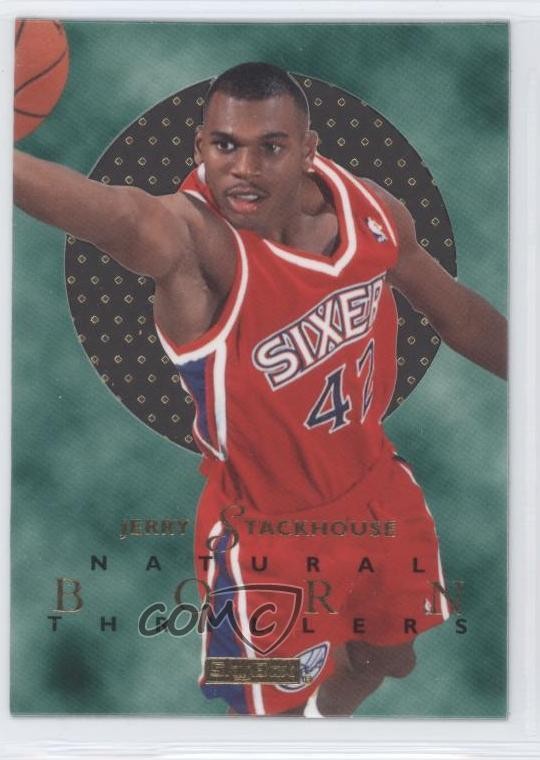 1995-96 Skybox E-XL Natural Born Thrillers Jerry Stackhouse #7 Rookie RC m5x