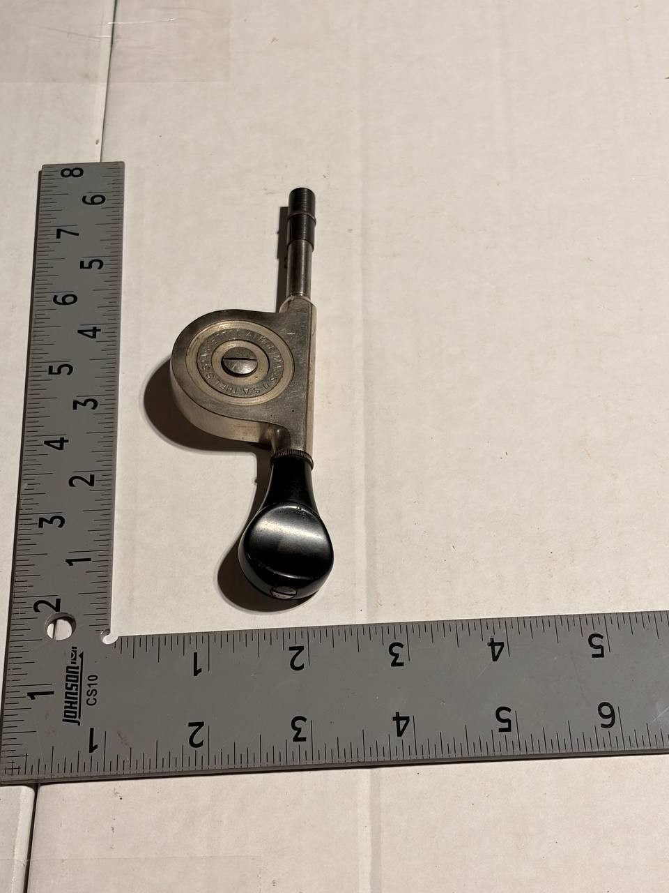 Vintage Starrett Machinist Adjustable Hand Gauge Black Handle USA