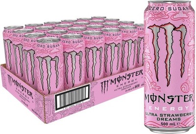 Monster Energy Drink Ultra Strawberry Dreams, 24 x 500ml