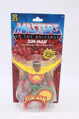 Masters of the Universe Sun-Man Figure Mattel Retro Play 2022 New Sealed