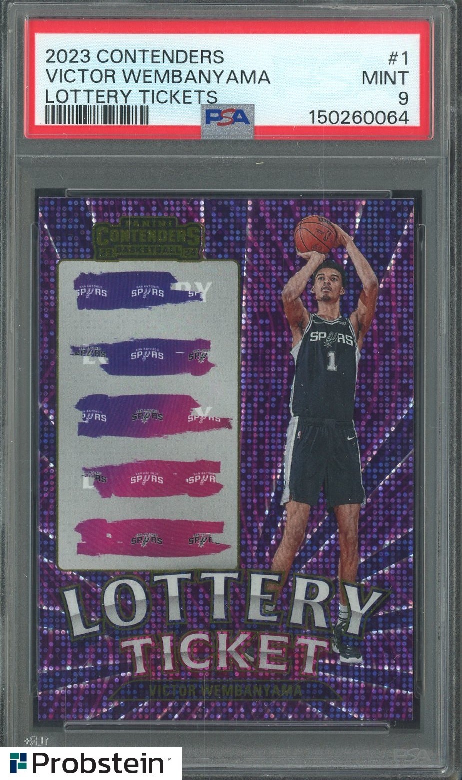 2023 Panini Contenders #1 Lottery Ticket Victor Wembanyama Rookie PSA 9 MINT