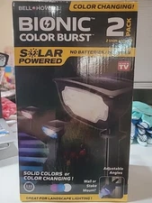 2 Box Bell+Howell Bionic Color Burst 2 Pack Solar Lights Color Changing Pathway
