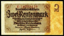 DEUTSCHLAND. 2 Rentenmark 1937. 167b