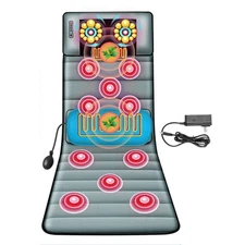 Full Body Electric Massage Mat 10 Vibration Heating Massage Pad Detachable Pillo