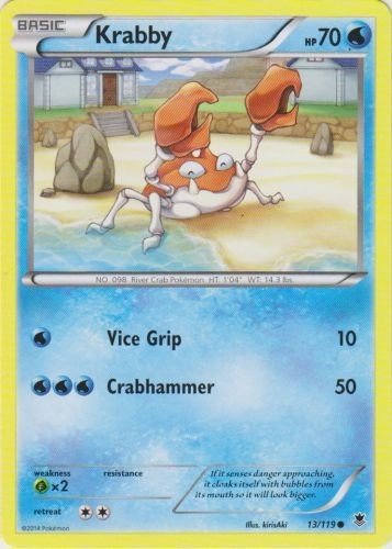 Krabby - 13/119 - Common - Lightly Played