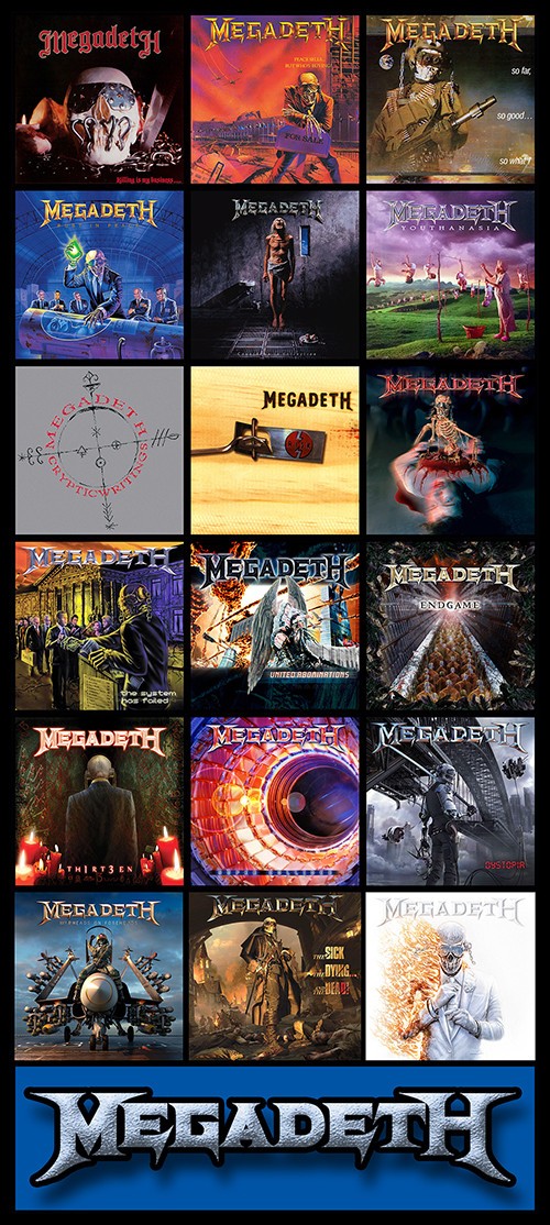 MEGADETH album discography magnet (4.5