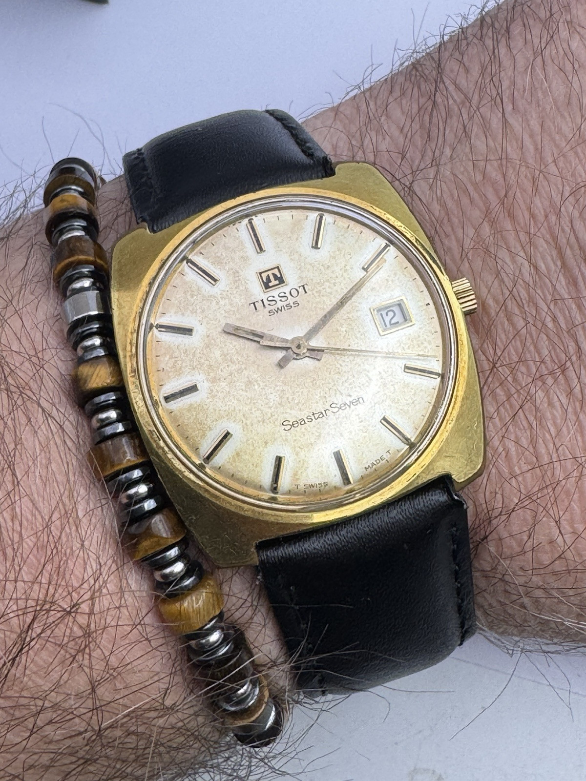 Tissot Men's Seastar Seven Gold Swiss Made Vintage Watch-image