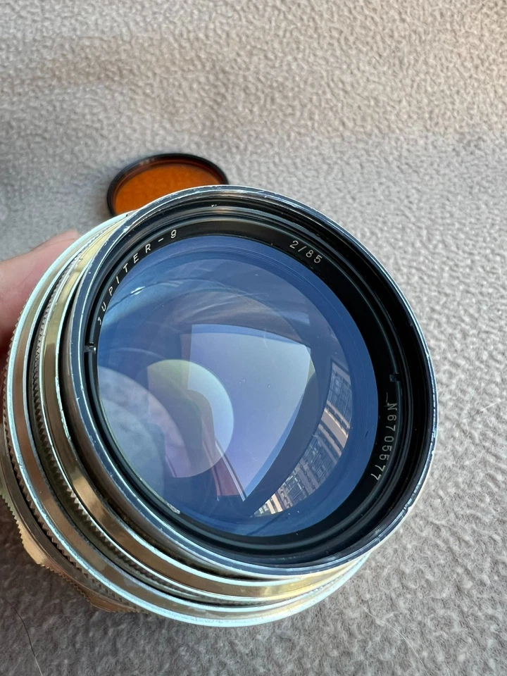 JUPITER-9 SILVER 85mm f/2 Soviet Rare Lens Russian SLR lens Zenit M39-M42 - Image 4 of 4