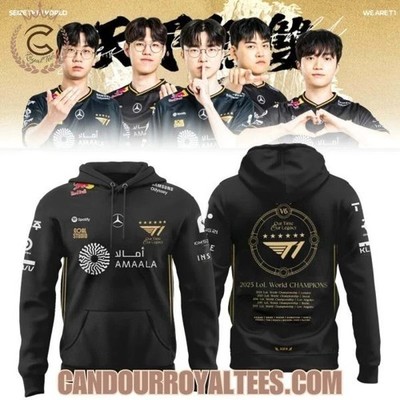 SKT T1 League Of Legends Team LOL World Championship Back To Back 2025 Hoodie