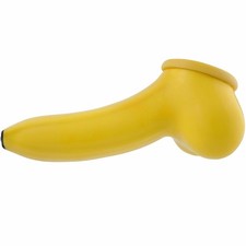 Latex-Penishülle Banane Latexkleidung Penis-Manschette Dauerkondom