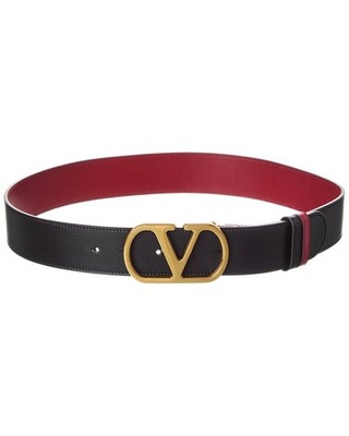 Valentino Vlogo Signature Reversible Leather Belt Women's