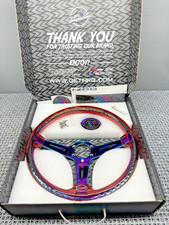Rare Nrg Matsuri Rst-027mc-rd Neochrome Acrylic 6-bolt Steering Wheel Red Jdm