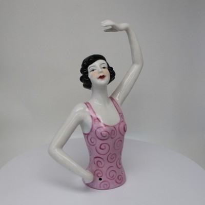 połowa lalki Pin-up Half Doll Pincushion Arms Away francuski styl Styl Art Deco