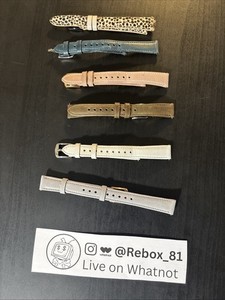 Genuine Leather 14 mm Fossil Womans Watch Bands Lot of 6