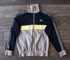 ADIDAS VINTAGE TRACKTOP VENTEX JACKET 1970S RETRO TREFOIL FULL ZIP GRAY SIZE S-M