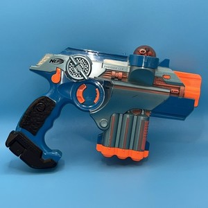 2008 NERF Lazer Tag Phoenix LTX Blue Taggers Toy Gun Works Read