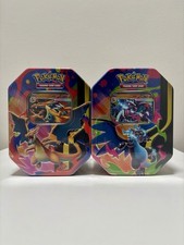 Mega Charizard X & Y Ex Tins Set of 2 Factory Sealed Pokemon TCG