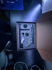 Glass pistol whiskey decanter (with shot glasses)