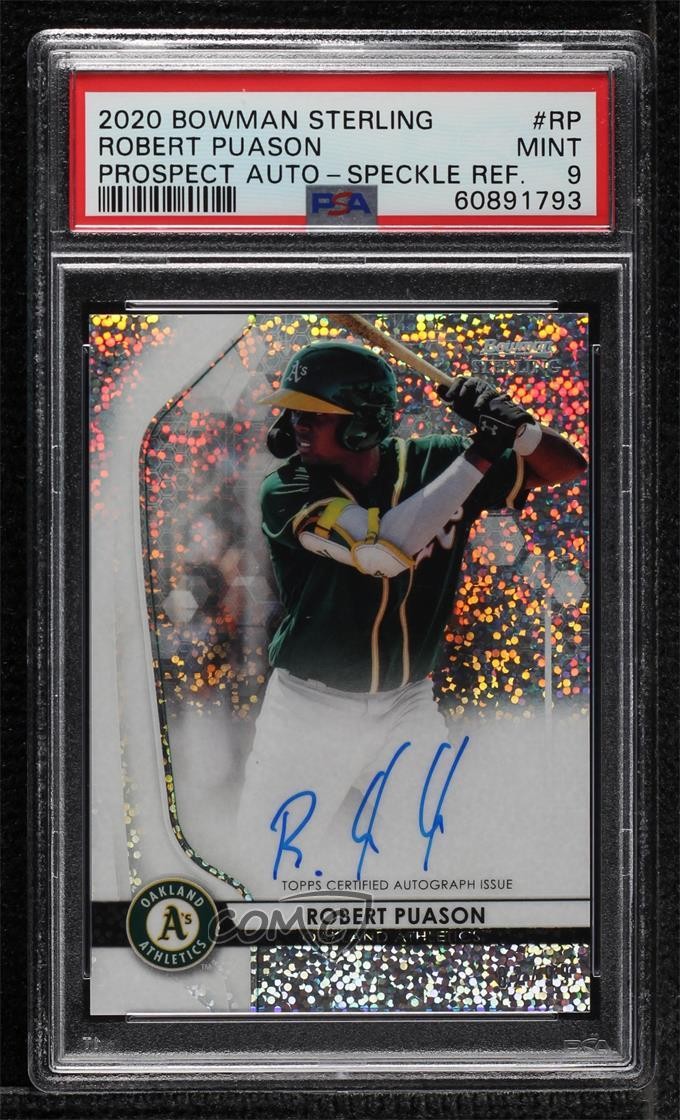 2020 Bowman Sterling Prospect Speckle Refractor /99 Robert Puason Auto 01nw
