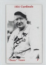 1974 TCMA 1934 St Louis Cardinals Black Tan Back Dazzy Vance HOF 0q3