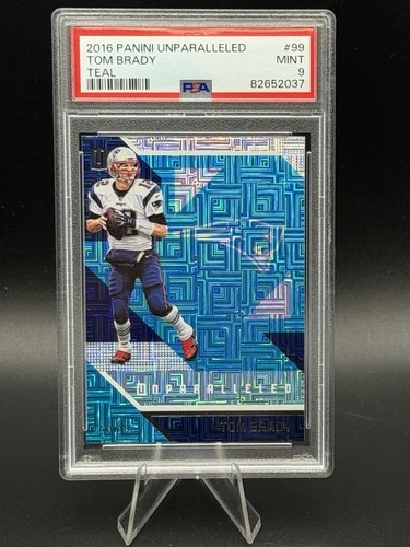 2016 Panini Unparalleled Tom Brady #99 Teal PSA 9