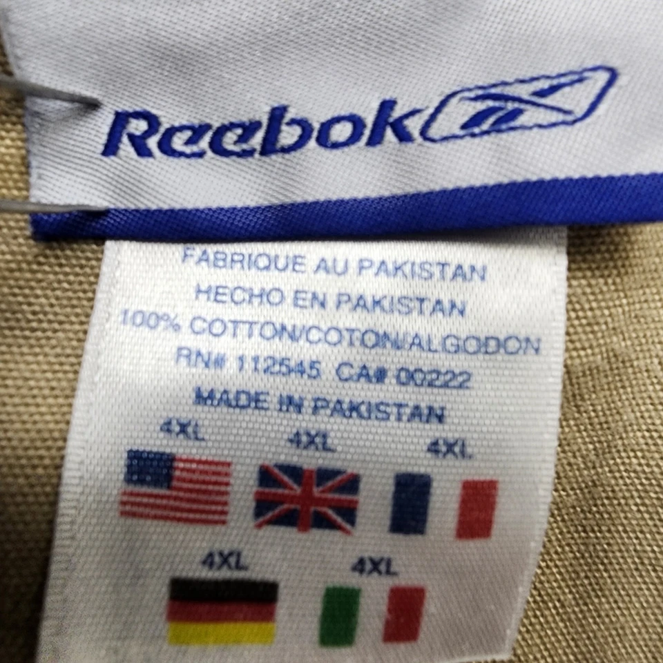 Vintage Reebok Shorts Mens 4XL Tan Khaki Cotton Cargo Pull On Casual Outdoors - Image 3 of 4