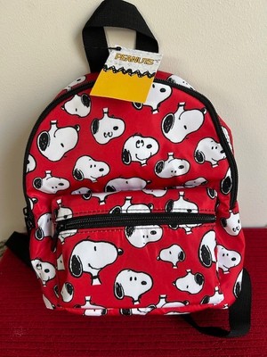 Snoopy Peanuts Mini Backpack Bioworld Red and Black Limited Edition NWT
