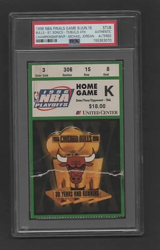 Basketball Chicago Bulls 1996 Vintage Sports Ticket Stubs for sale