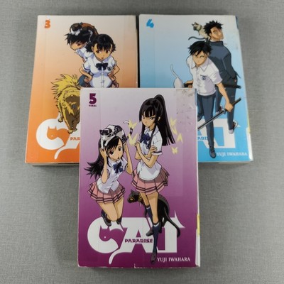 Yuji Iwahara ~ Cat Paradise Vol 3 ~ 4 ~ 5 Manga Paperback Book Lot 3 Ex-Library