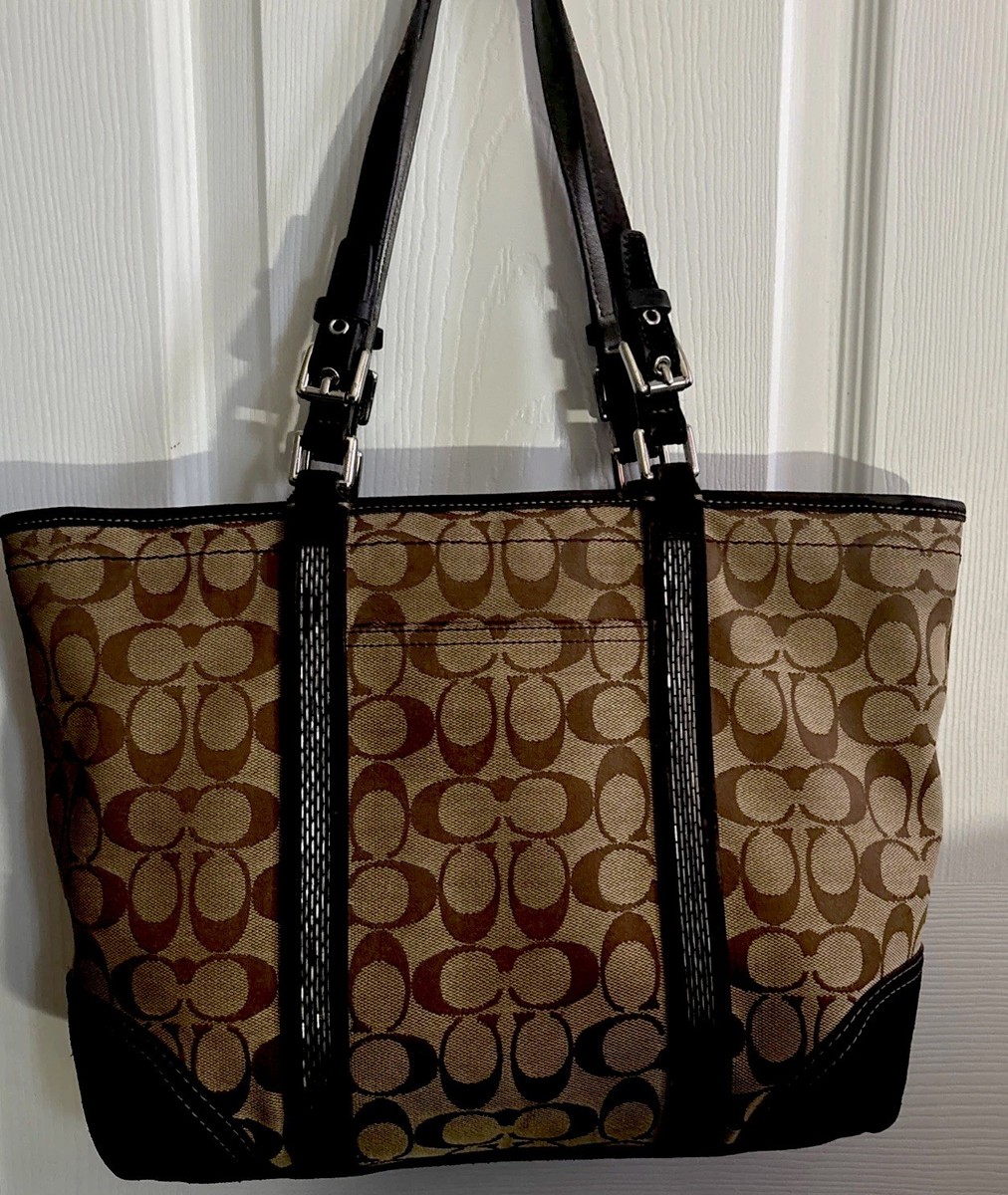 バッグ COACH Tote Bag Y2K Beaded Star Beige Y2K Coach Signature Beaded Gallery Tote Bag. Originally Released