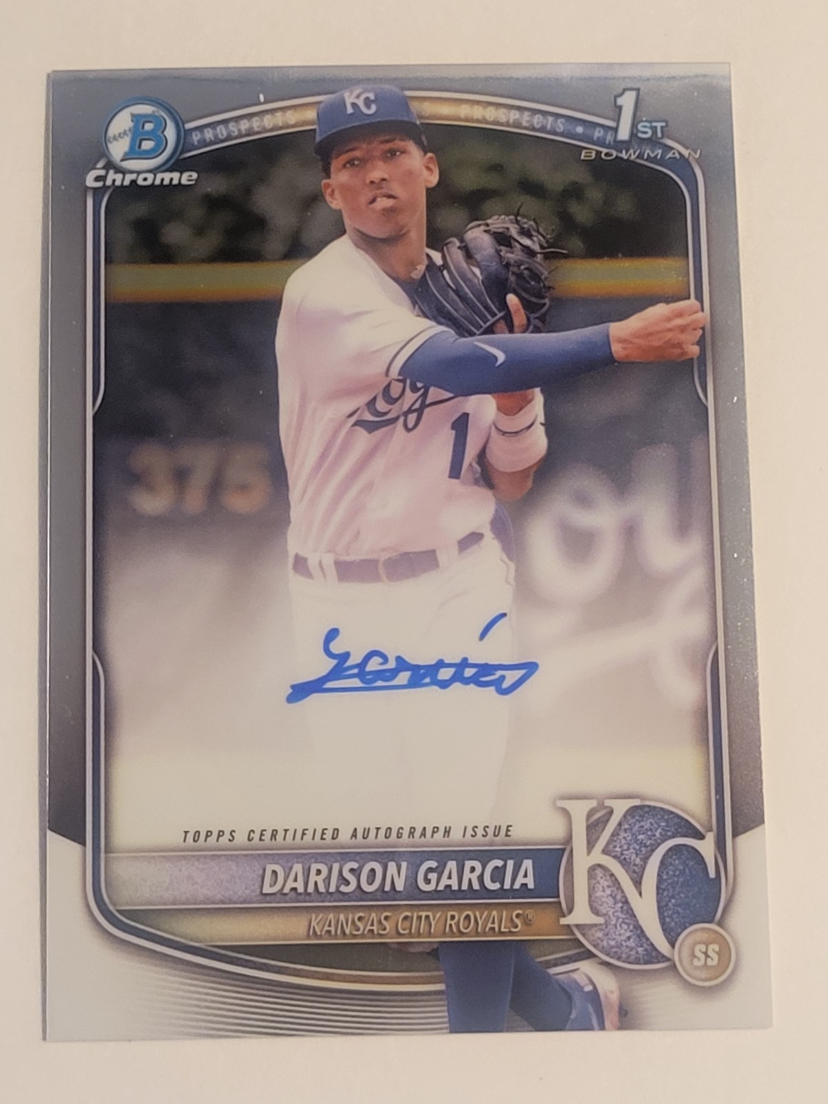 2025 Bowman Chrome Darison Garcia 1st Bowman Auto Kansas City Royals #CPA-DG