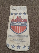 Vintage All American Dallas Texas No. 8 Chilled Lead Shot 25lb Canvas Bag Empty