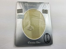 Vintage Christian Dior Embroidered Ankle Logo Pantyhose Tights Japan Size M