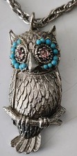 Owl Necklace Pendant W/Chain