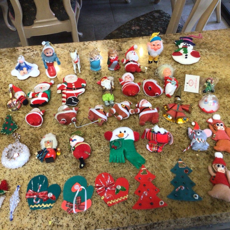 Vintage Lot 1960s Japan Ornaments Reindeer, Santa, Monkeys, and More!  46