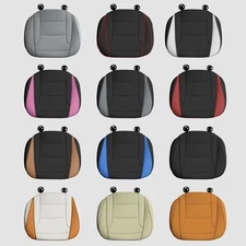 Universal Ultra Comfort Deluxe PU Leather Car Seat Cover 2PCs Mat Chair Cushion