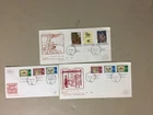 Three Israel fdc:2X COMIC picture,2X same set diff picture