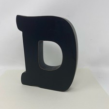 Decorative black letter  D  for a shelf or hang on wall 7.5  