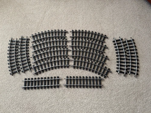 Bachmann G Scale 14 Pieces Metal Track - 12 Curved & 2 Straight All in Good Cond