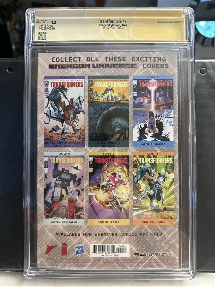 Transformers #7 CGC 9.8 Signature Series Signed By Jonboy Meyers With COA - Image 3 of 4